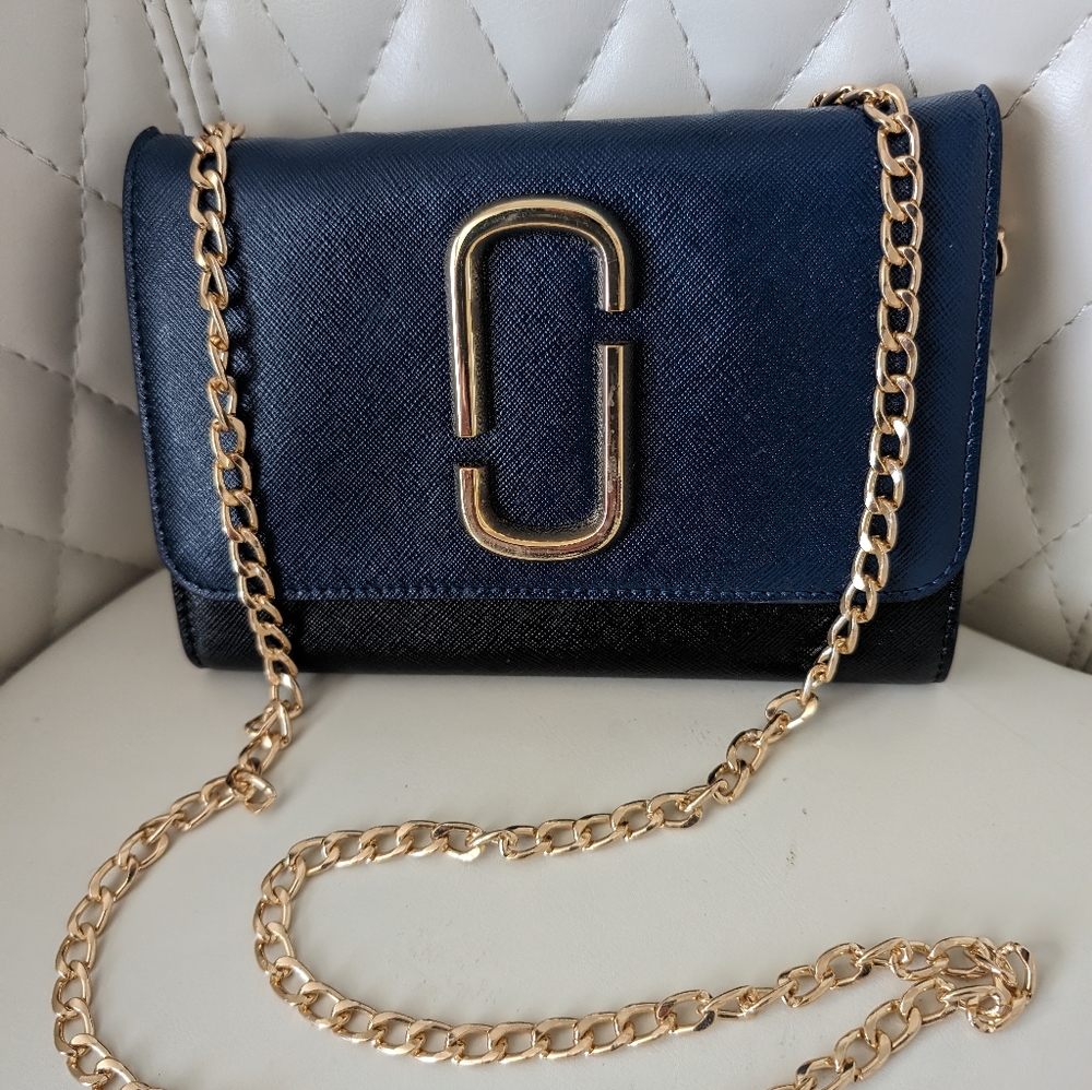 Marc Jacobs Blue and Black Crossbody Bag
